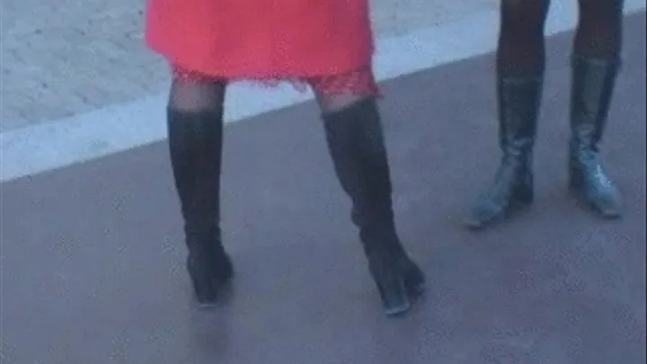 Nice skirts in the street 2 short clips