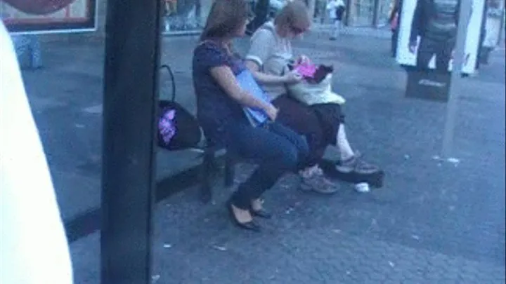 Hot High Heels Play at the tramway station