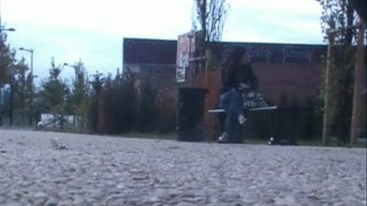 High Heels Lady in leather jacket