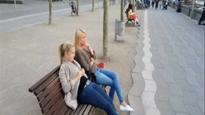 2 Nice Blond German Ladies and Keds CloseUp