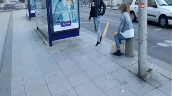 Sneakers Lady At The Traffic Light