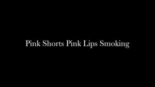 Pink Shorts Pink Lips Smoking