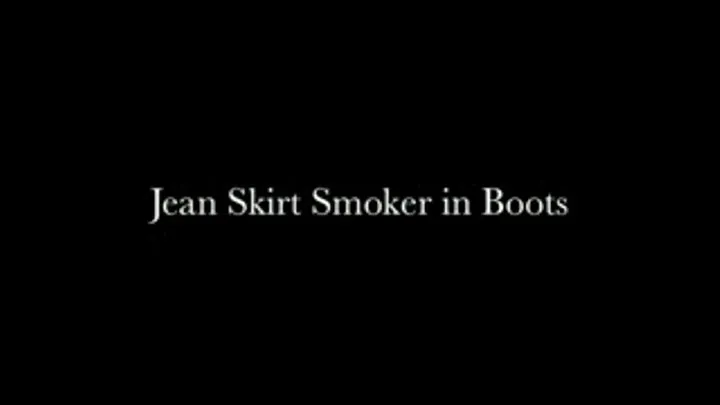 JEAN SKIRT SMOKER IN BOOTS