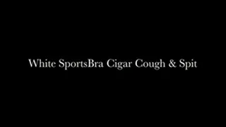 White Sports Bra Cough and Spit