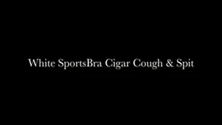 White Sports Bra Cough and Spit