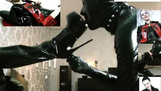 Mobile: Heavy Rubber Slave has to lick my Boots ( )