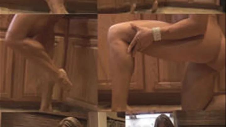 Naked In The Kitchen 3 Hi Res - muscular calves show