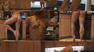 Naked In The Kitchen Hi Res - hot body on cold granite