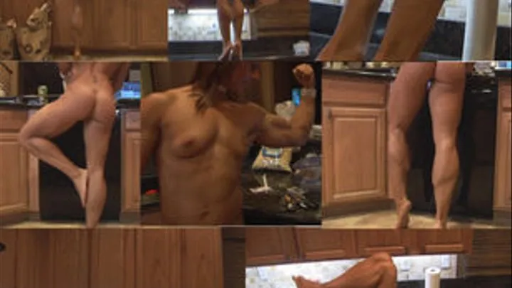 Naked In The Kitchen - hot body on cold granite