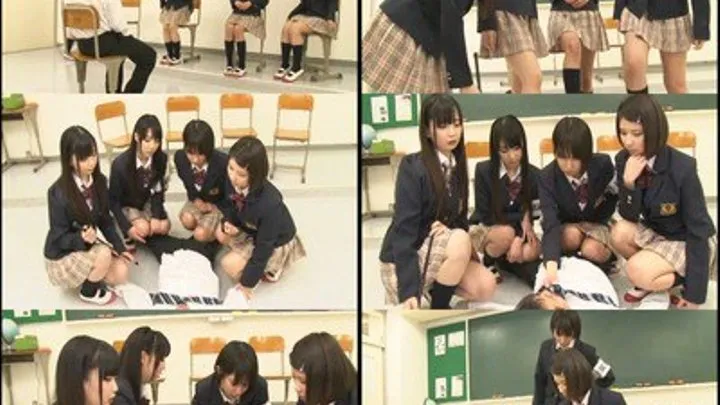 Naughty Schoolgirls Give Teacher Their Own Lesson - Part 1