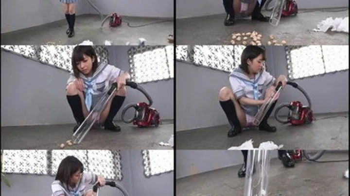 Schoolgirl Torments Professor's Dick with Vacuum Cleaner! - Part 1