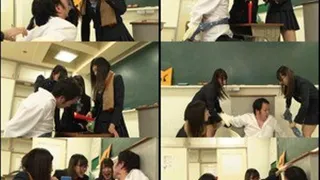 Professor Doused in Wax and Ballbusted by Schoolgirls! - Part 2 (Faster Download)