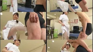 Nurse Battles and Kicks Hysterical Patient's Dick!