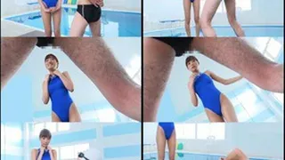 Swimmer Wrecks Coach's Bulging Crotch!