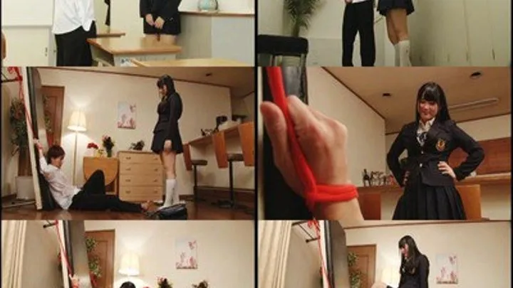 Schoolgirl Tying and Male Classmate to Cum, Twice! - Part 1 - NFDM-494