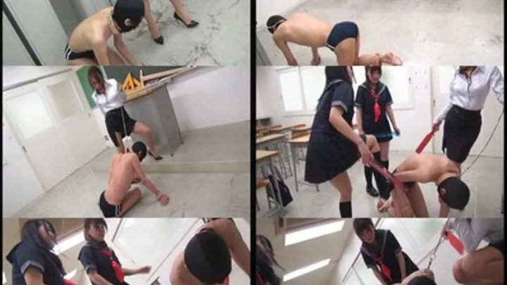 Schoolgirls and Teacher Beating Male Student! - Part 1 - ZR-001