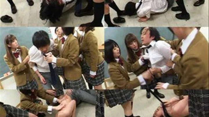 A Mob of Schoolgirls Kick the Filthy Teacher! - Part 2 (Faster Download )