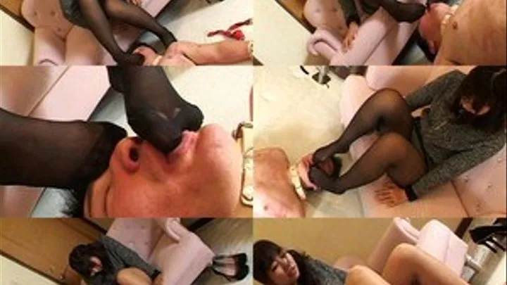 Masaki Teaches Her Boyfriend With a Foot Gag! - Part 1 (Faster Download )