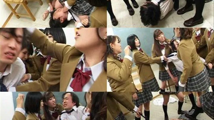 Ripped and Kicked by a Gang of Schoolgirls! - Part 2 (High Quality - )