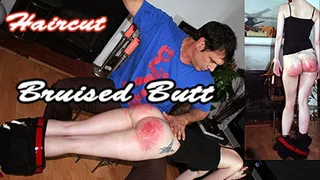 Ozzma Lynn- Haircut Bruised Butt OTK Hand Spanking on an Oiled Bottom