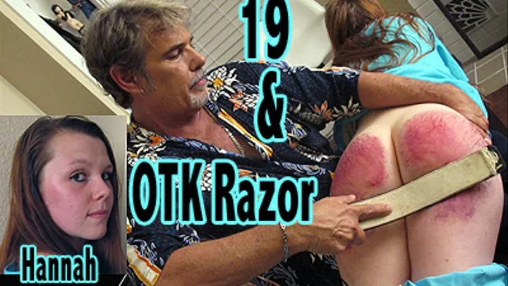 Hannah- A 19 Year Old Nurse Caregiver, Gets a Severe Strapping With Nasty Razor Strap, OTK!