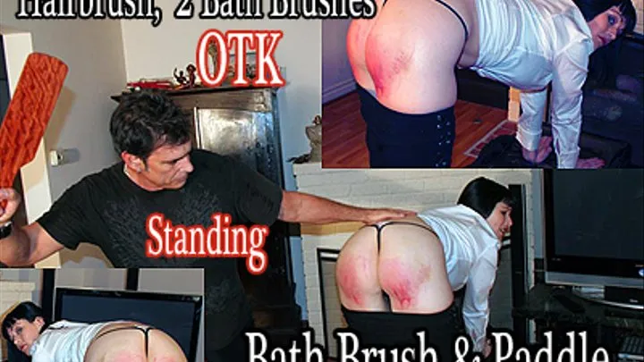 Dr. Snow Mercy- Her First Spanking As a PHD- OTK Hairbrush and Two Bath Brushes- Bent for Brushes and Paddle