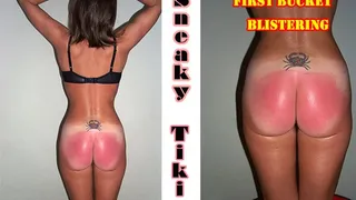 Tiki and the Bucket - The First Ever, Wet Bottom Spanking Punishment From Me