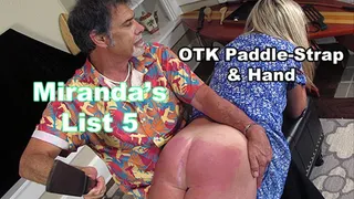 Miranda's List A Severe OTK Paddle Strapping and Hard hand Spanking