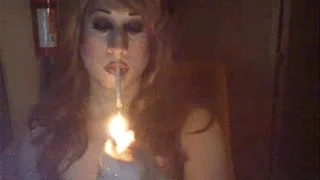 red hair tranny smoke