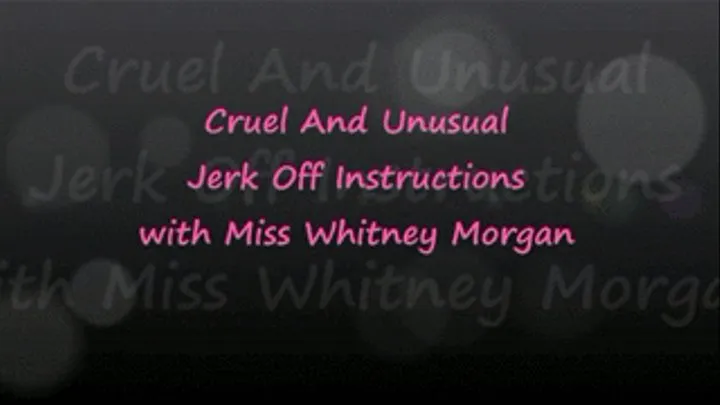 Miss Whit - Cruel JOI with CEI