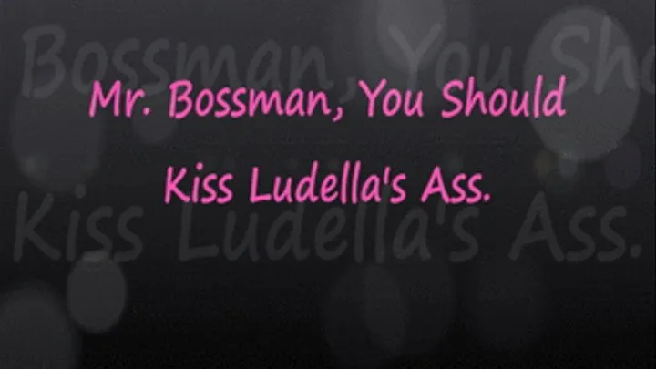 Mr Bossman You Should Kiss Ludella's Ass