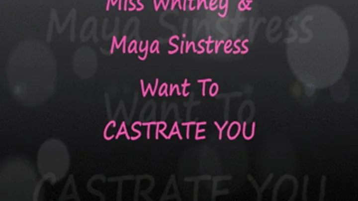 Maya Sinstress & Whitney Want to Castrate YOU