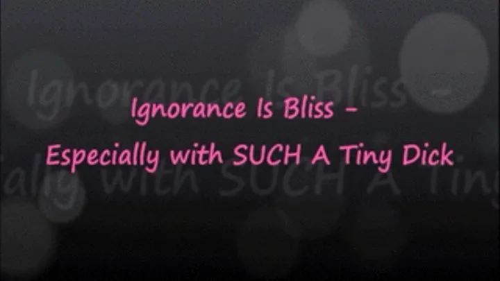 Ignorance Is Bliss - SPH/JOI - 1080x720