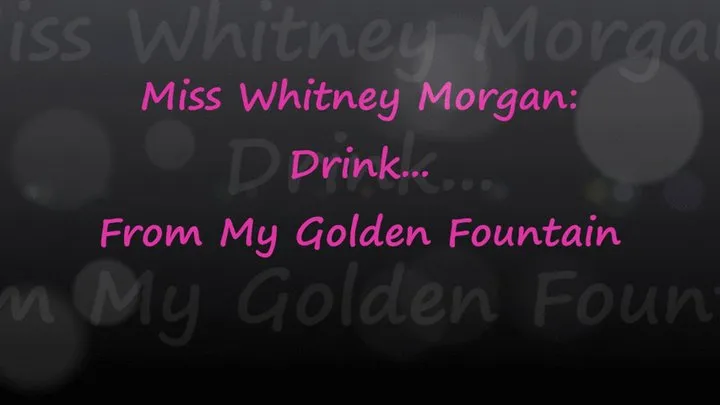 Miss Whitney Morgan: Drink From My Fountain