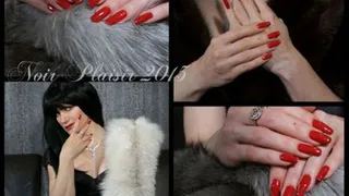 Fur and long natural fingernails (2015 year)