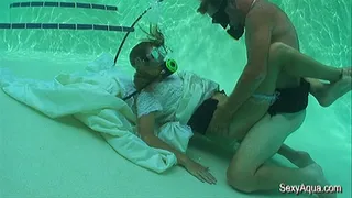 MILF Bride Fucks Underwater in her Dress