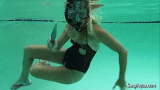 Snorkel with Flip Flops Dildo Play