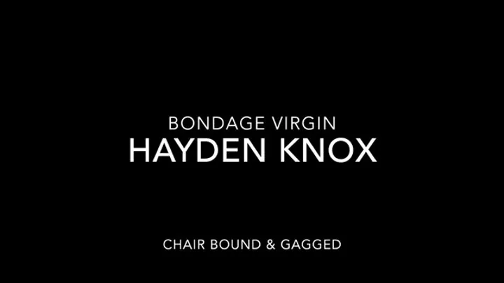 Bondage Virgin Hayden Knox Bound and Gagged in Front of Mirror