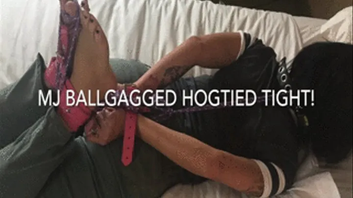 MJ Hogtied Ballgagged Tight