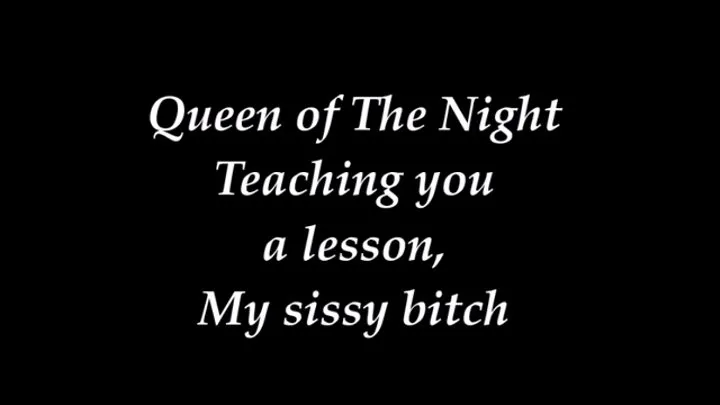 Sissy bitch Lessons