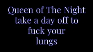 Take a day off to fuck your lungs