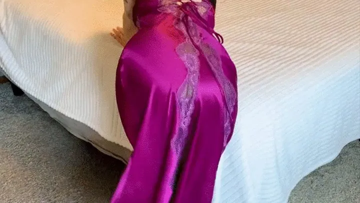 Stunning Purple Satin Wife POV