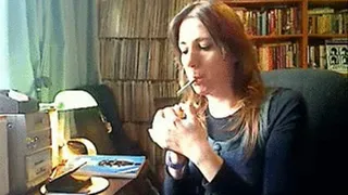 Stevie Smoking in the Study Part 1