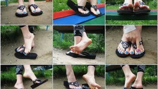 Tanya's foot tease in flip-flops