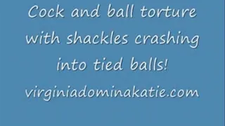 rope ball bondage and by iron shackles