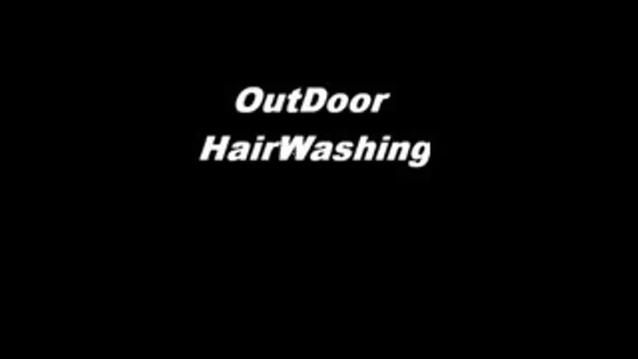 Hairwashing With The Garden Hose