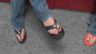 Two MILF's Dangle Flip Flops