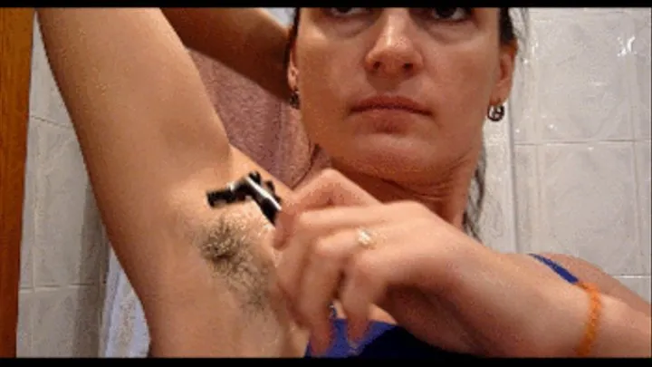 shave hairy armpits. sh