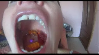Swallowing gummy worms th