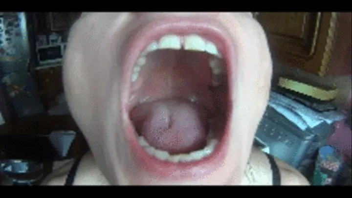 neck, showing from different angles of the mouth, neck. Swallowing. s